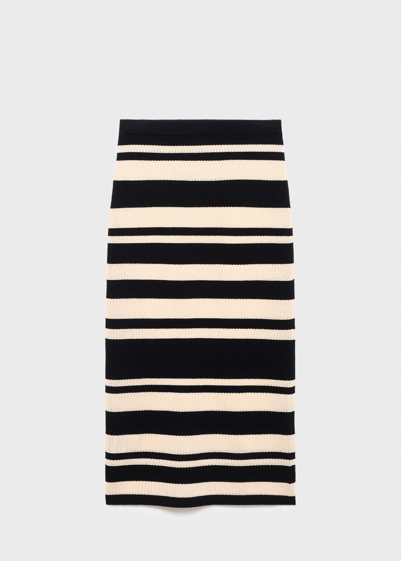 Jupe Midi En Maille À Rayures