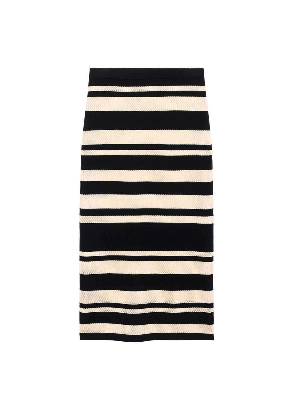 Jupe Midi En Maille À Rayures