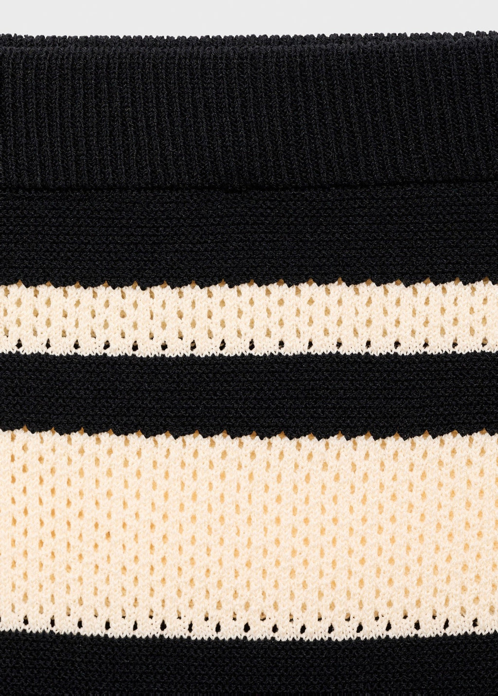 Jupe Midi En Maille À Rayures