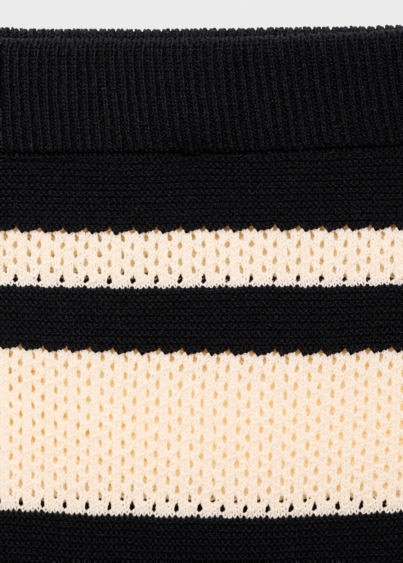 Jupe Midi En Maille À Rayures