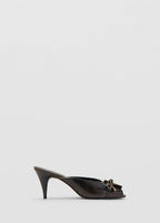 Sandales À Talons En Cuir Avec