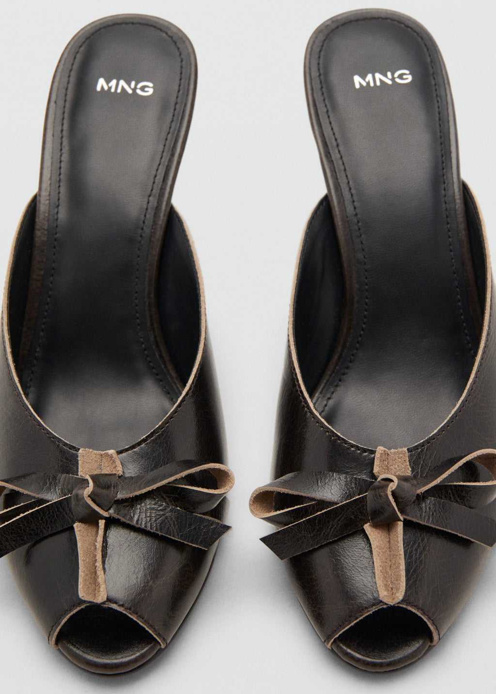 Sandales À Talons En Cuir Avec
