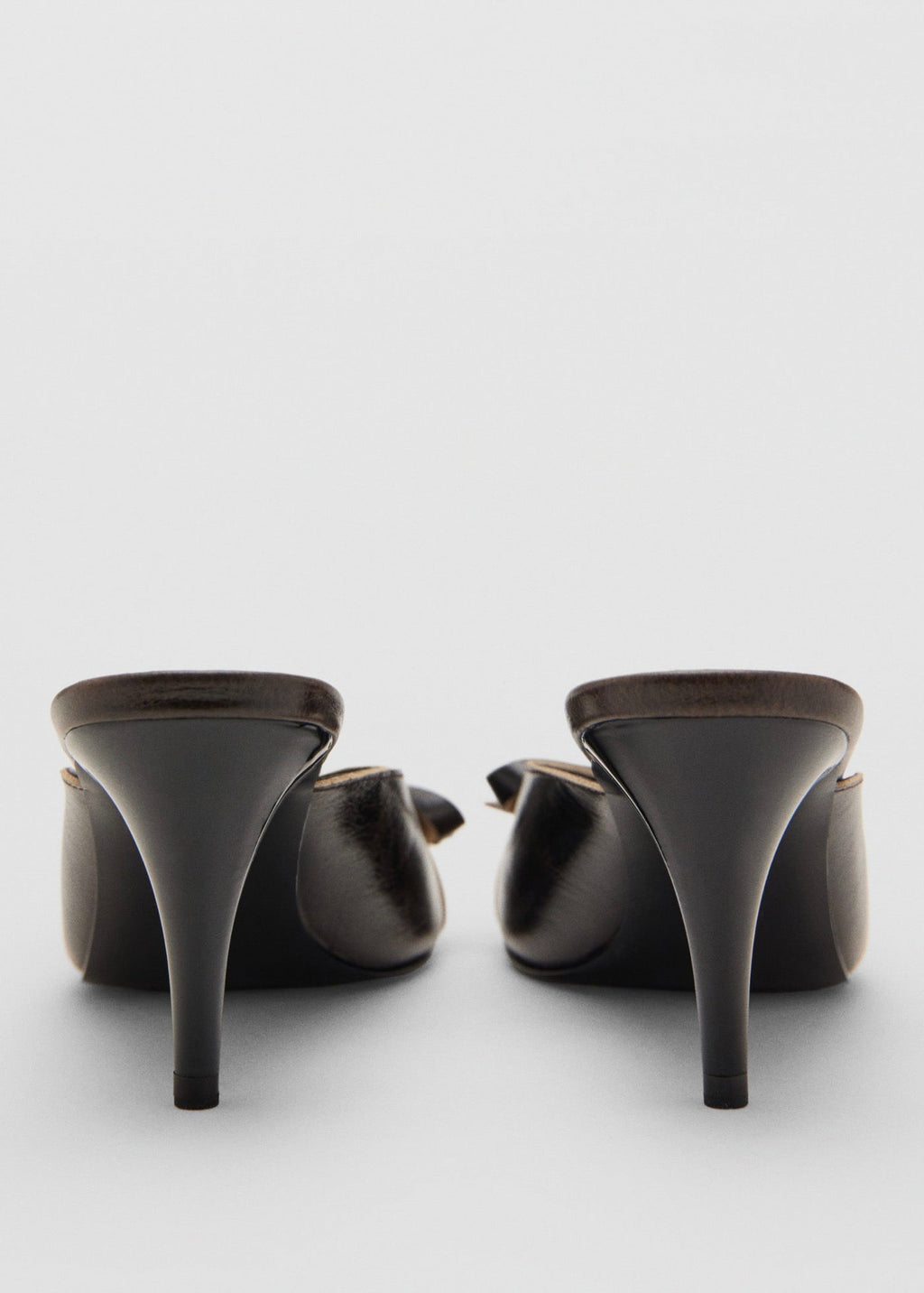 Sandales À Talons En Cuir Avec