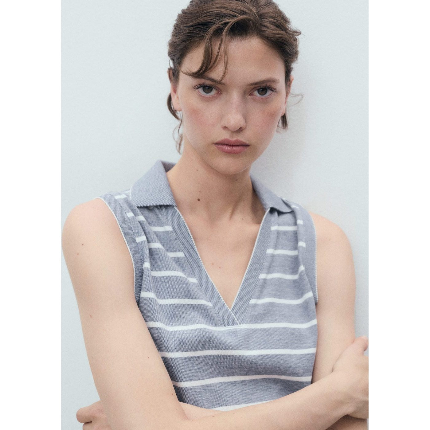 Robe À Bretelles Style Polo