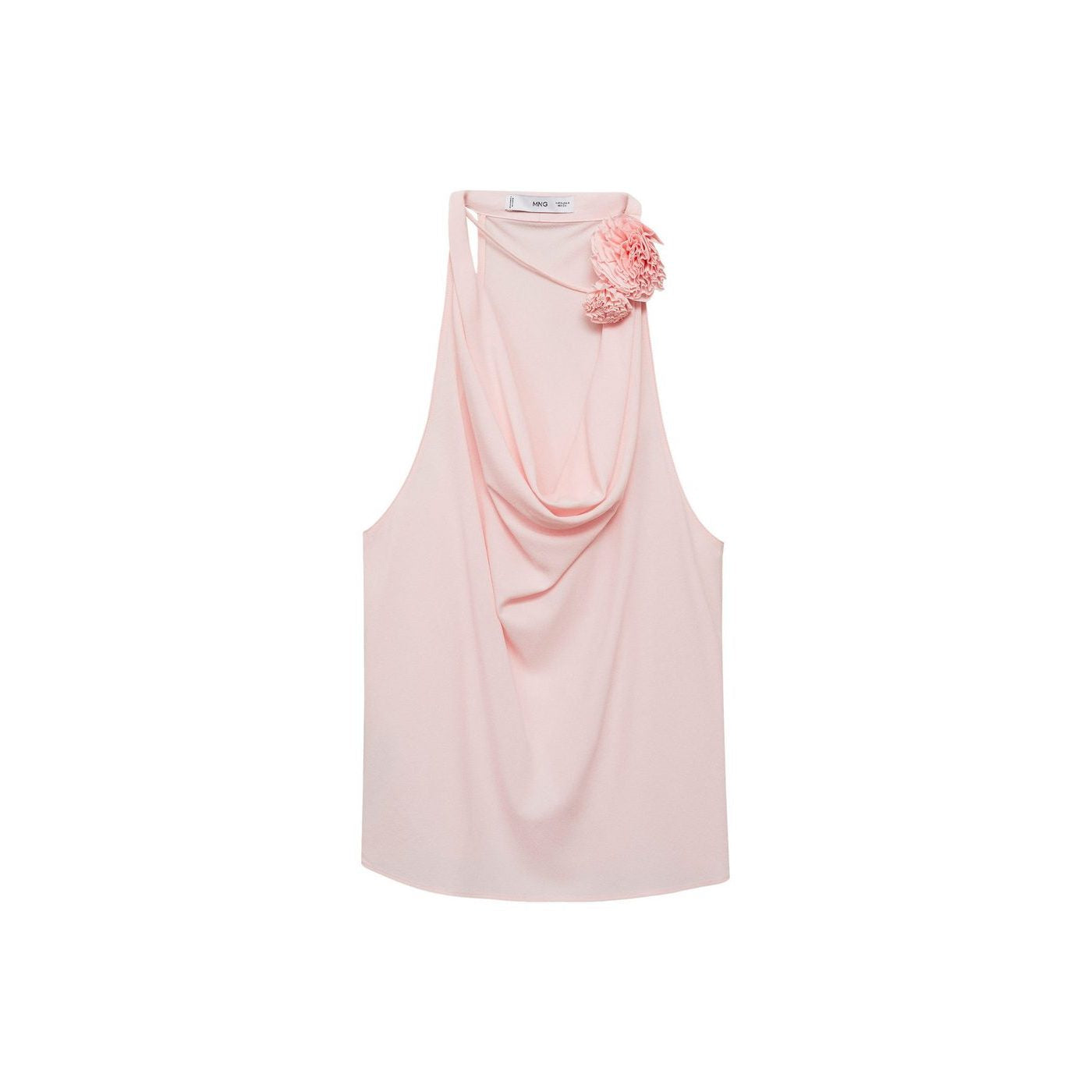 Blouse Drapée Détail Fleurs