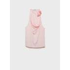 Blouse Drapée Détail Fleurs