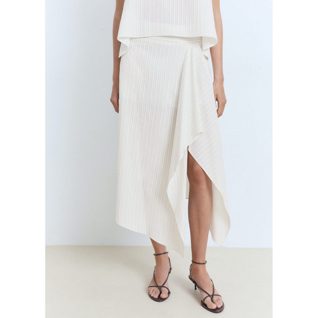 Jupe Asymétrique À Rayures