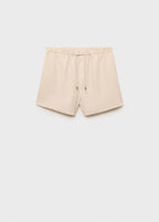 Short Droit Lin Avec Cordon