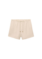 Short Droit Lin Avec Cordon