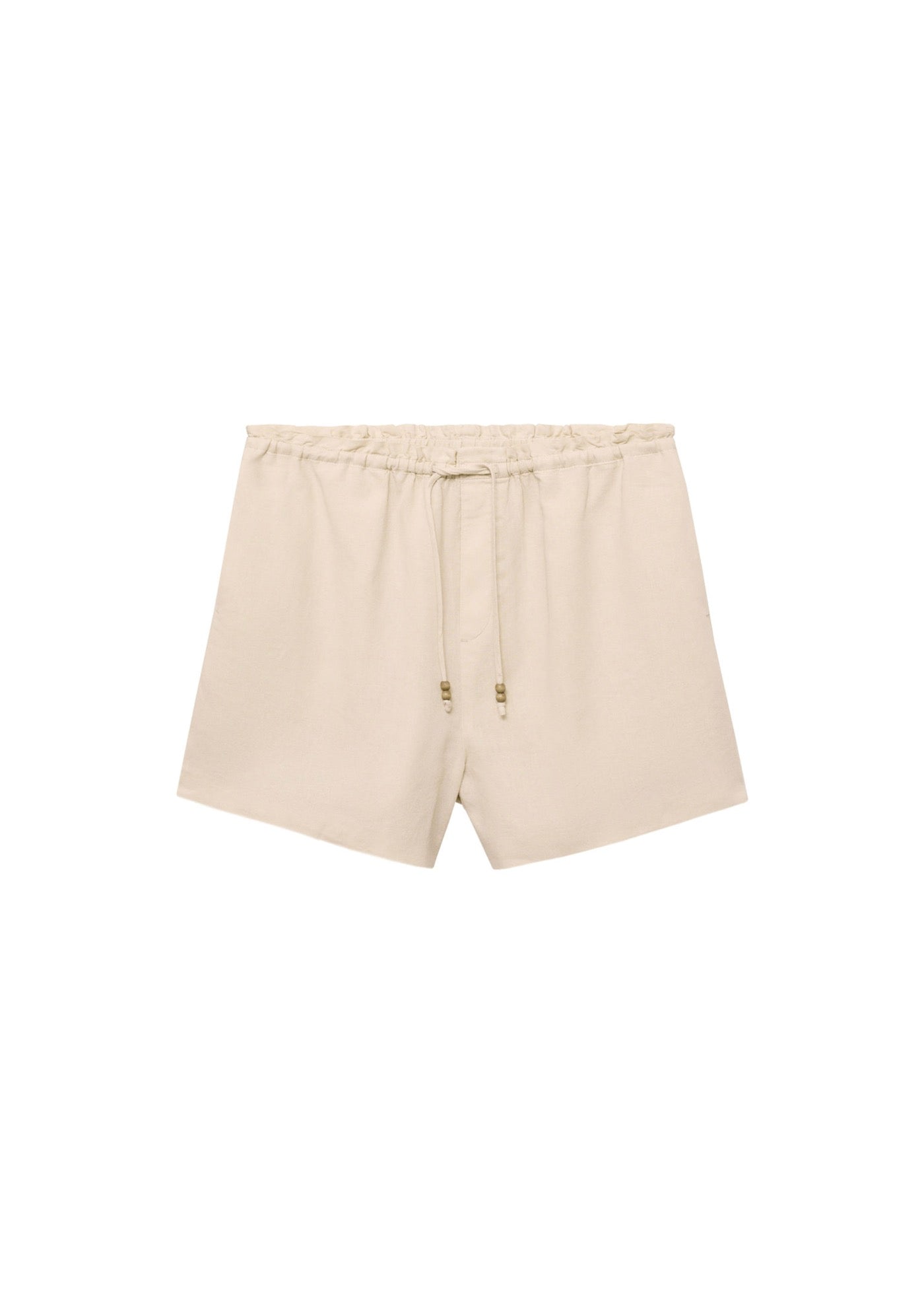 Short Droit Lin Avec Cordon