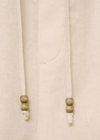 Short Droit Lin Avec Cordon