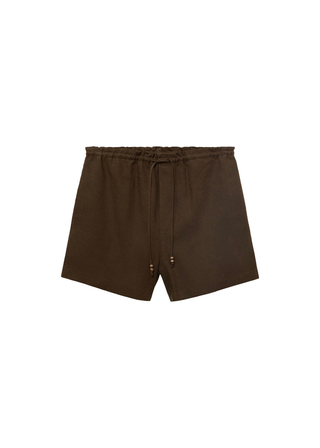Short Droit Lin Avec Cordon