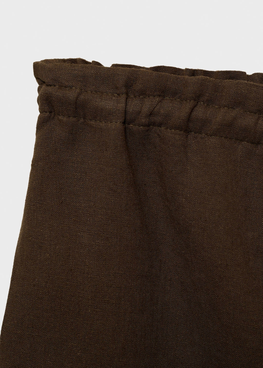 Short Droit Lin Avec Cordon