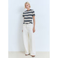 T-Shirt Coton Col Contrastant