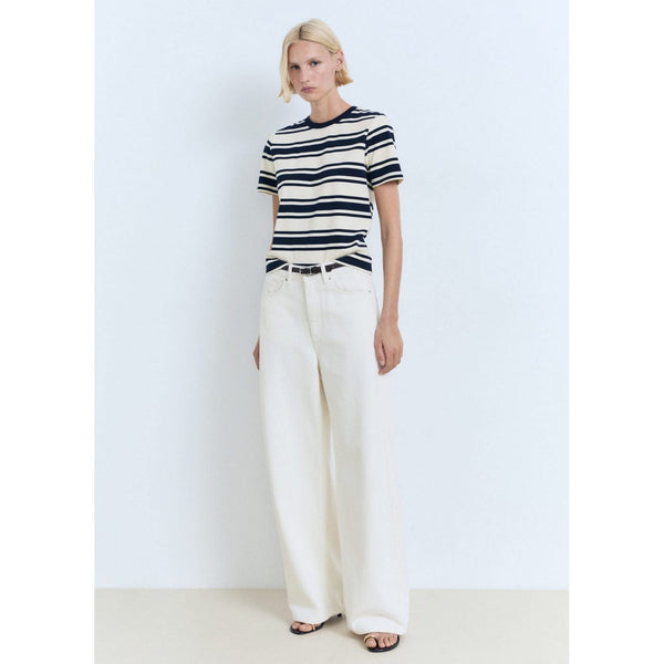 T-Shirt Coton Col Contrastant
