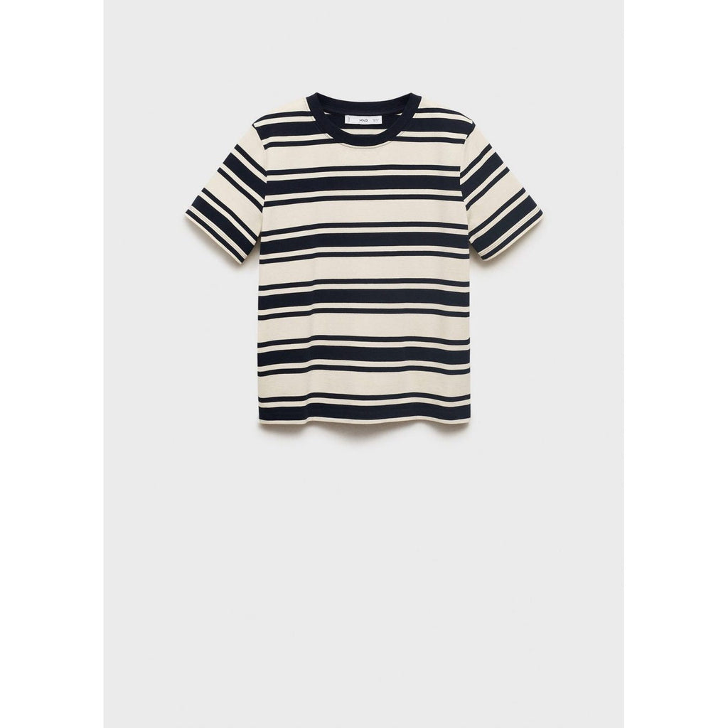 T-Shirt Coton Col Contrastant
