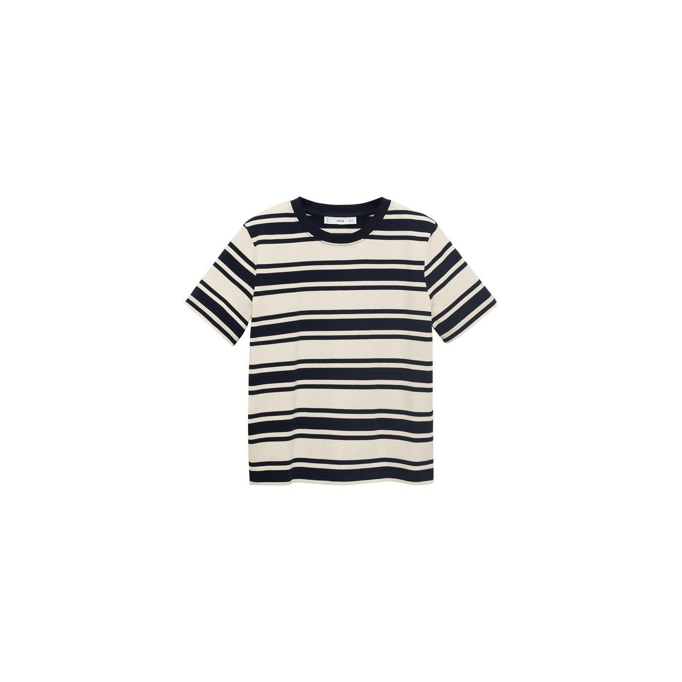 T-Shirt Coton Col Contrastant