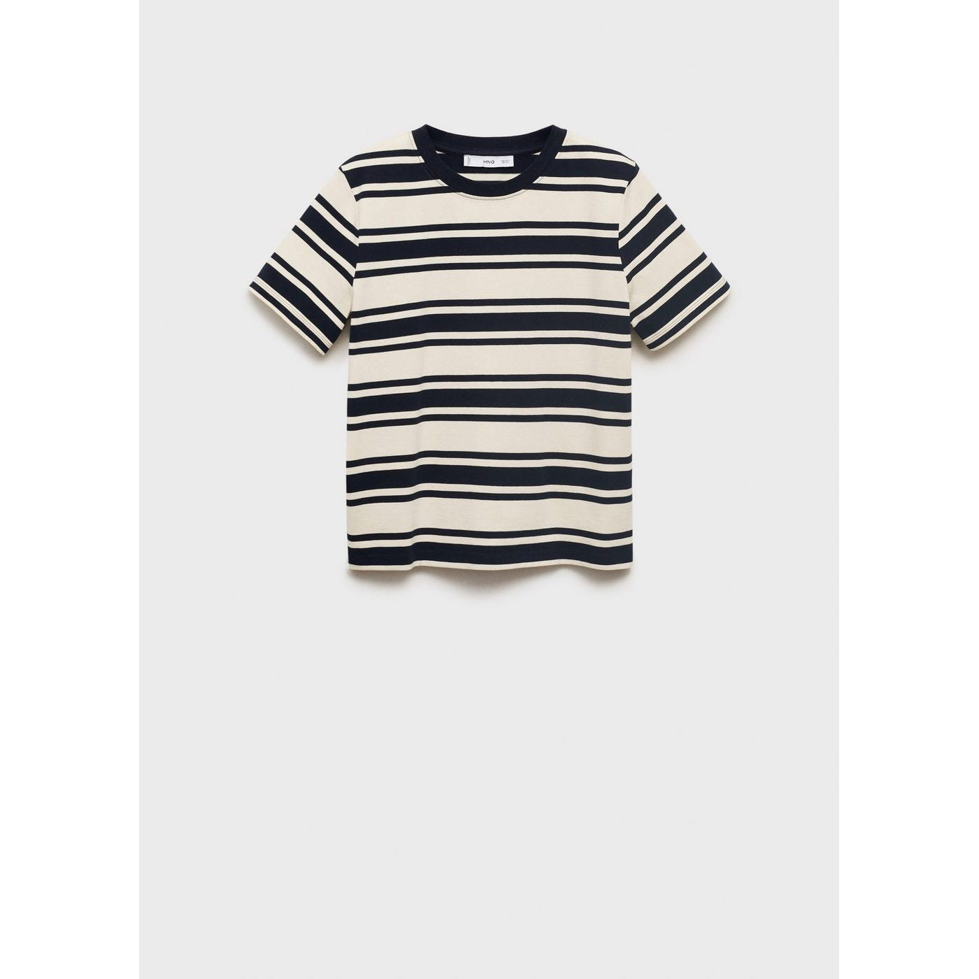 T-Shirt Coton Col Contrastant