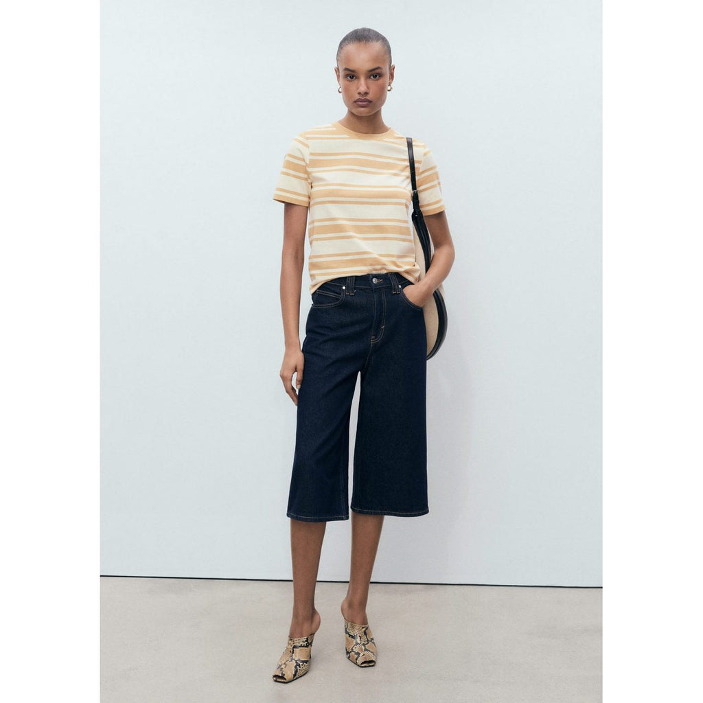 T-Shirt Coton Col Contrastant