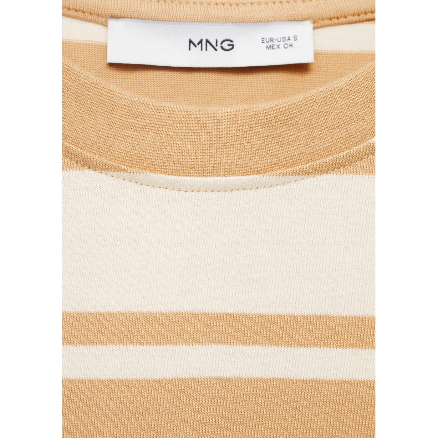 T-Shirt Coton Col Contrastant