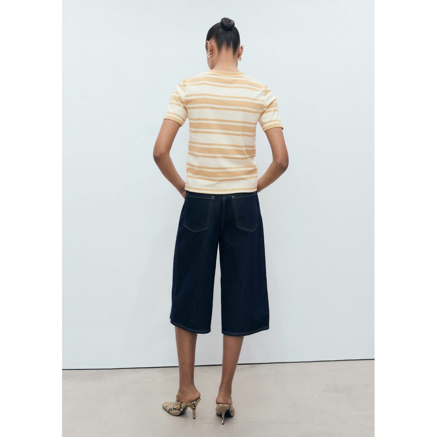 T-Shirt Coton Col Contrastant