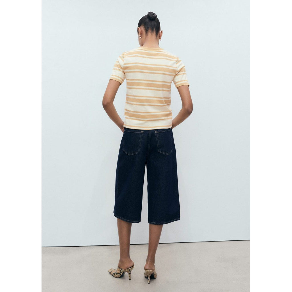 T-Shirt Coton Col Contrastant