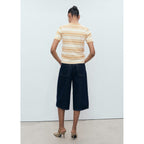 T-Shirt Coton Col Contrastant