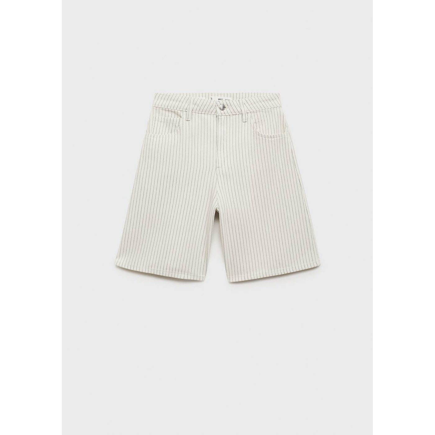 Bermuda En Jean Droit Taille Haute