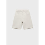 Bermuda En Jean Droit Taille Haute