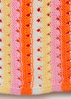 Pull En Crochet À Rayures Bicolores