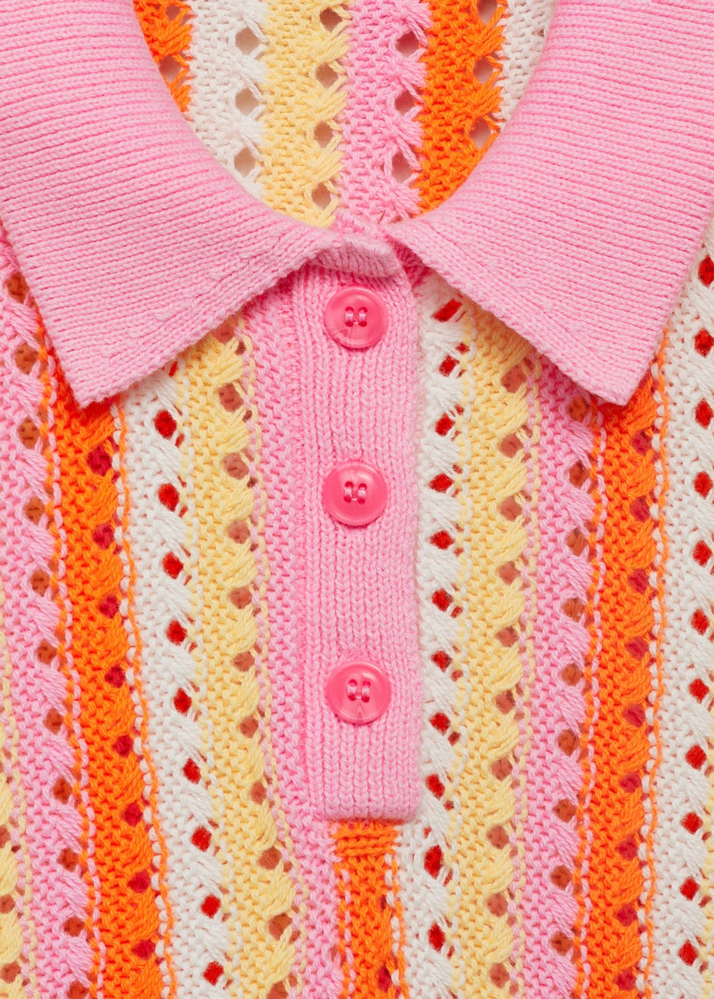 Pull En Crochet À Rayures Bicolores