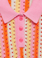 Pull En Crochet À Rayures Bicolores