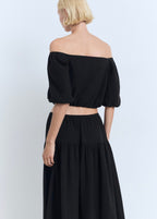Blouse Coton Manches Bouffantes