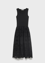 Robe Combinée Broderie Ajourée