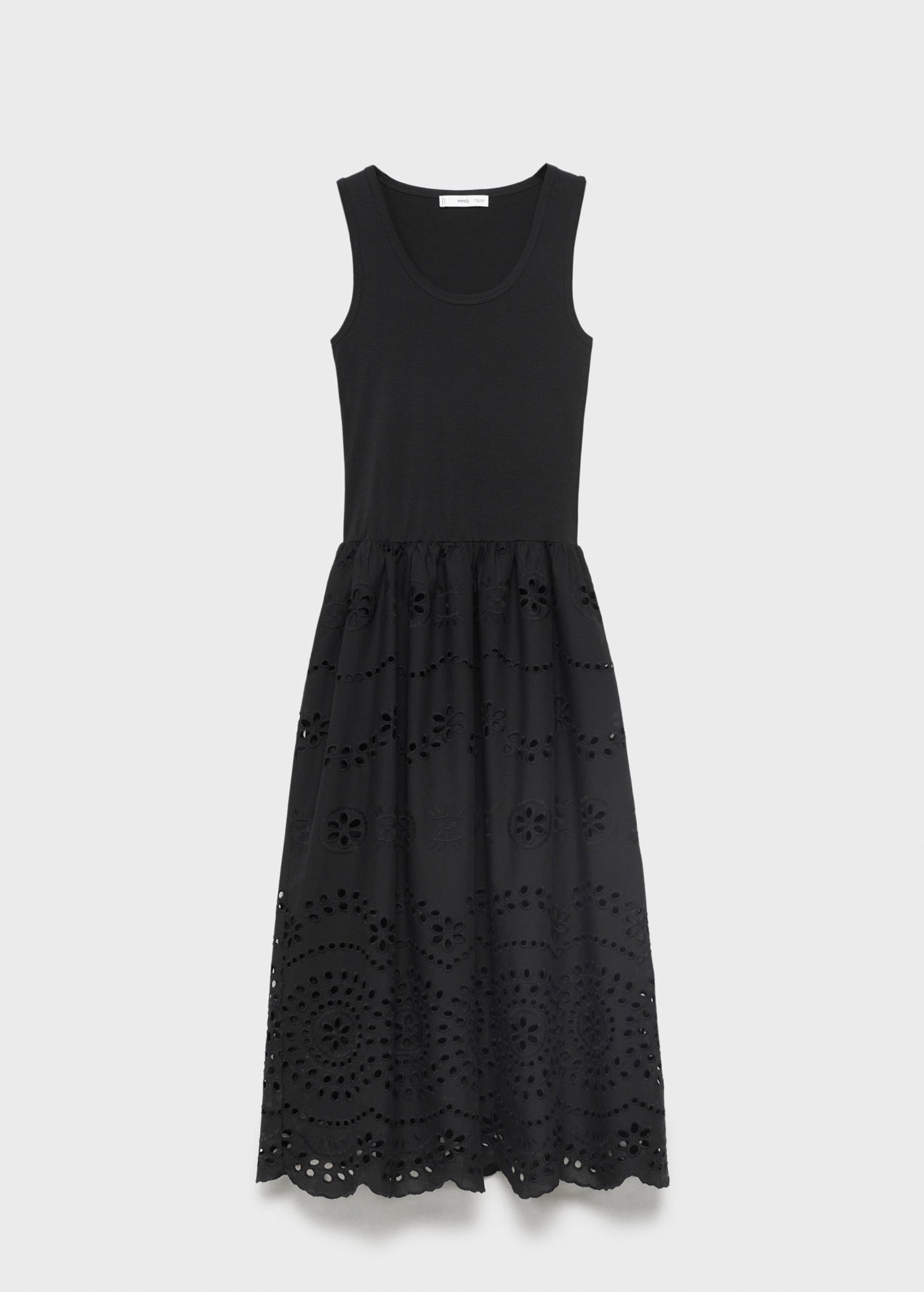 Robe Combinée Broderie Ajourée