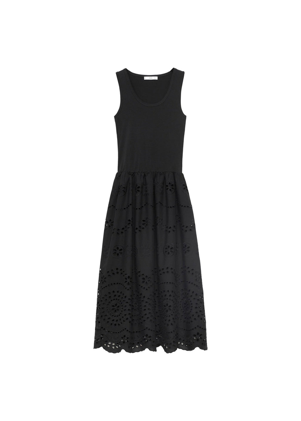 Robe Combinée Broderie Ajourée