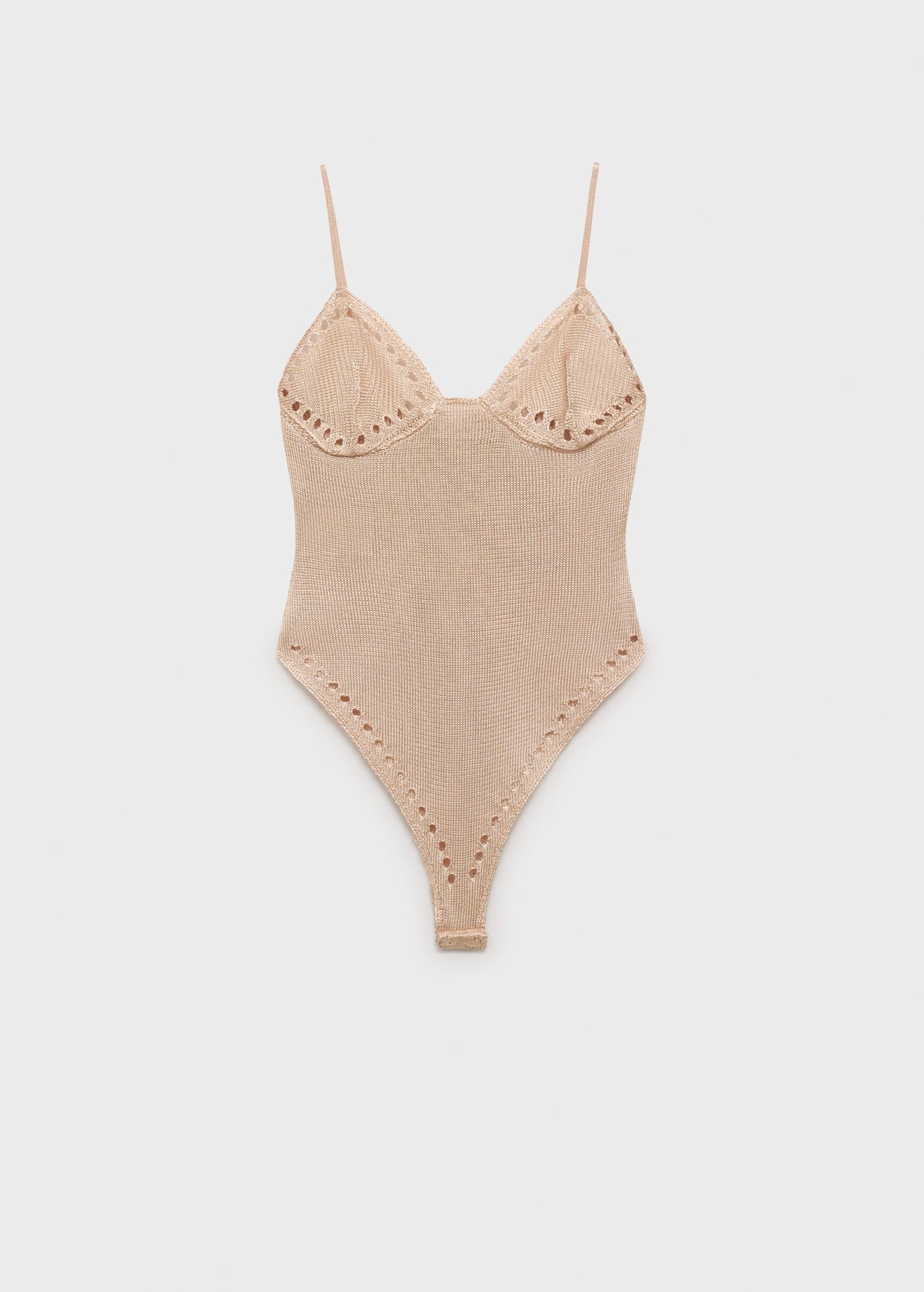 Body En Lurex Avec Détails Ajourés