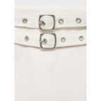 Jupe Short En Denim Avec Double Ceinture