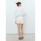 Jupe Short En Denim Avec Double Ceinture