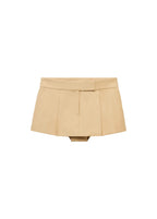 Mini Jupe Short À Plis Plats