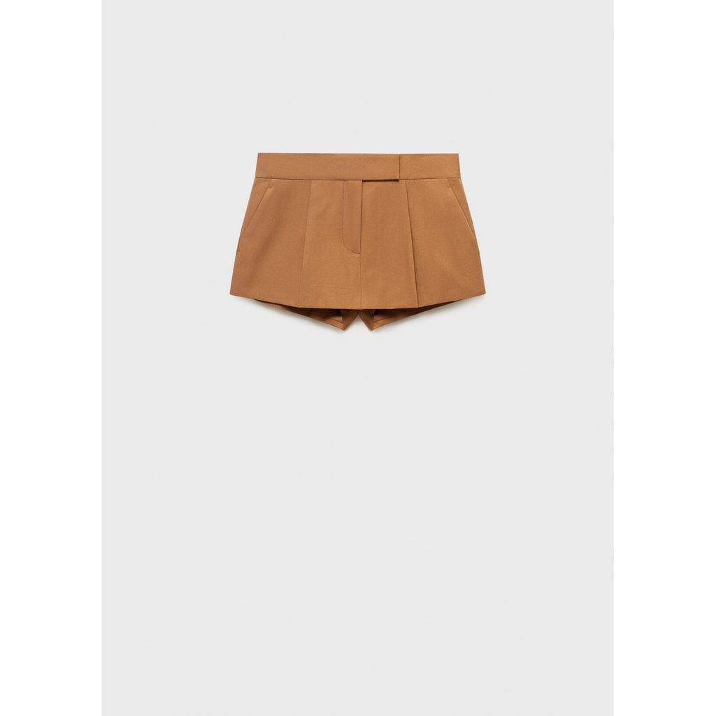 Mini Jupe Short À Plis Plats