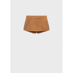 Mini Jupe Short À Plis Plats