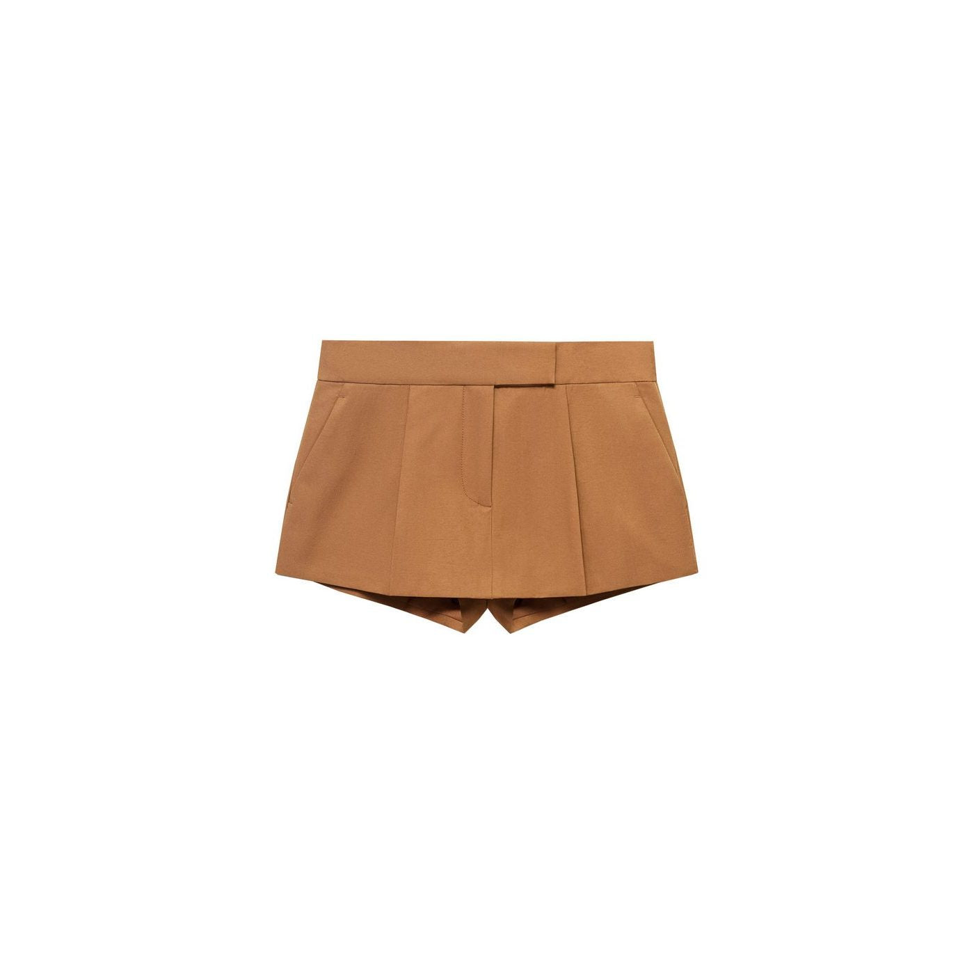 Mini Jupe Short À Plis Plats