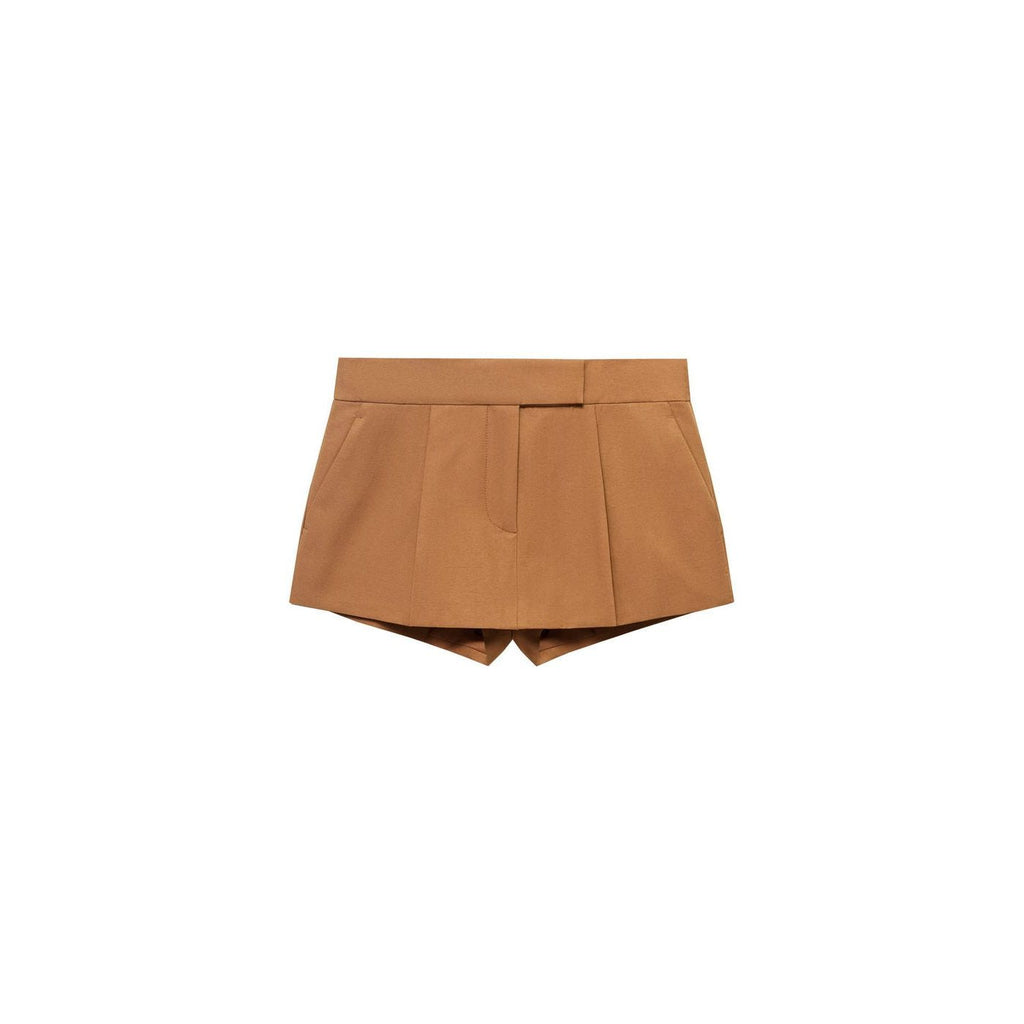 Mini Jupe Short À Plis Plats