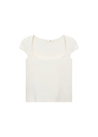 T-Shirt En Coton Décolleté Plongeant