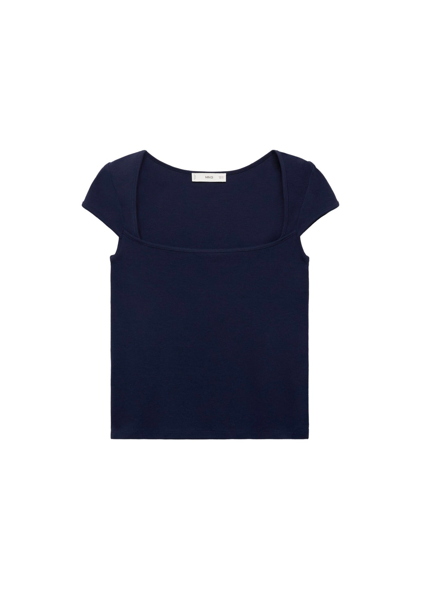 T-Shirt En Coton Décolleté Plongeant