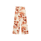 Pantalon Droit Imprimé Palmier