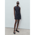 Robe À Rayures Tennis Avec Boutons Dissimulés