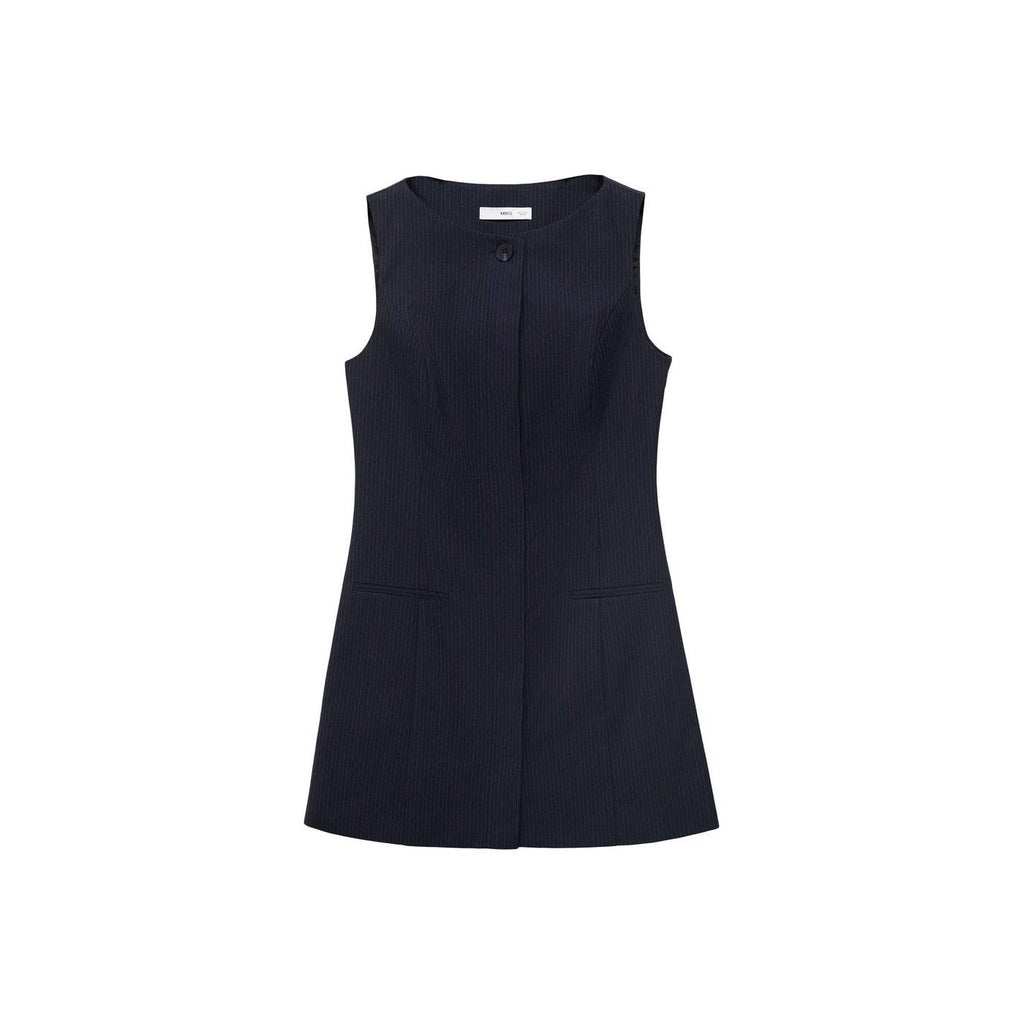 Robe À Rayures Tennis Avec Boutons Dissimulés