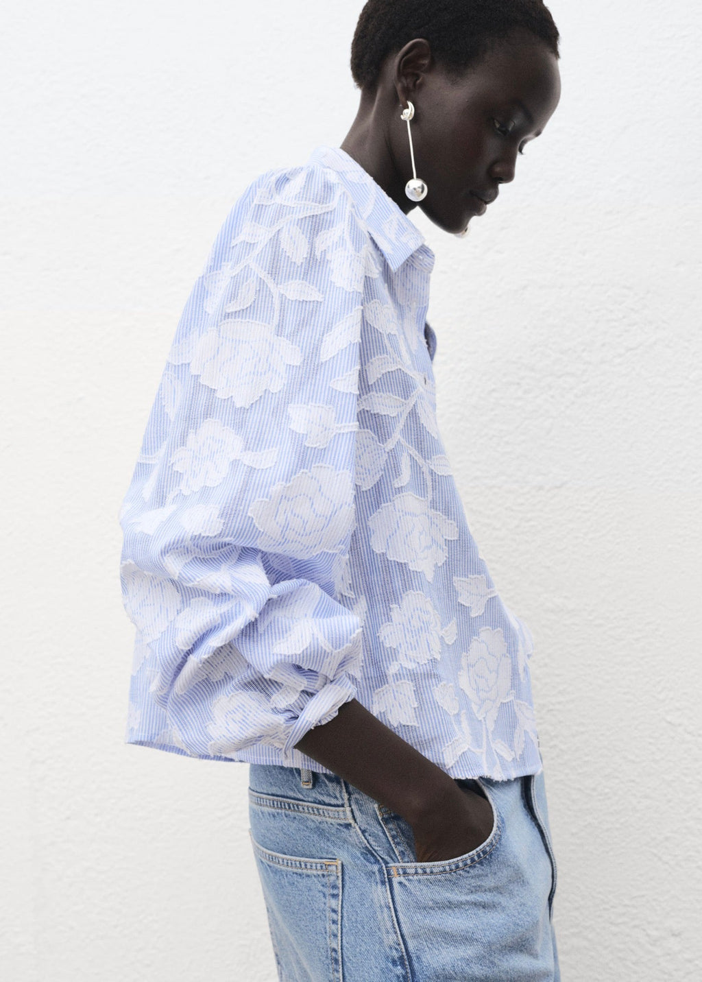 Chemise Rayée Avec Détails Brodés